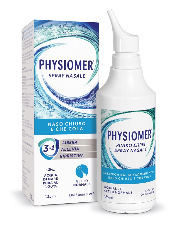SPRAY NASALE PHYSIOMER GETTO NORMALE 135 ML - Farmacia De Pasquale