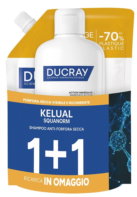 KELUAL SQUANORM KIT FORFORA SECCA 400 ML 1+1 RICARICA IN OMAGGIO - Farmacia De Pasquale