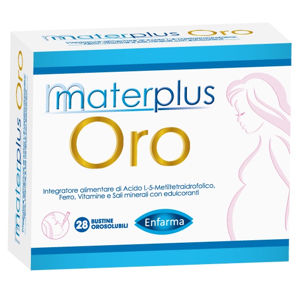 MATERPLUS ORO 28 BUSTINE OROSOLUBILI DA 1,8 G CON EDULCORANTI - Farmacia De Pasquale