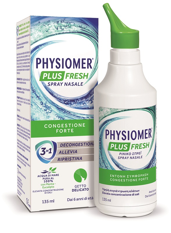 SPRAY NASALE PHYSIOMER PLUS FRESH 135 ML - Farmacia De Pasquale