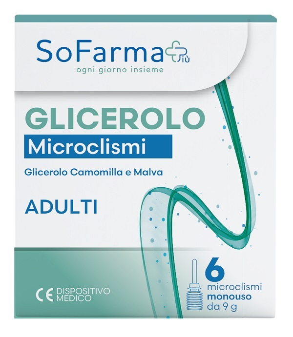 GLICEROLO MICROCLISMI ADULTI 9 G 6 PEZZI SOFARMAPIU' - Farmacia De Pasquale