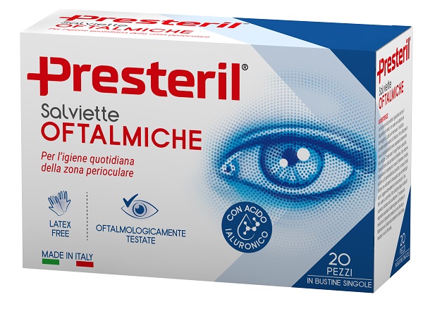 SALVIETTE OFTALMICHE PRESTERIL 20 PEZZI - Farmacia De Pasquale