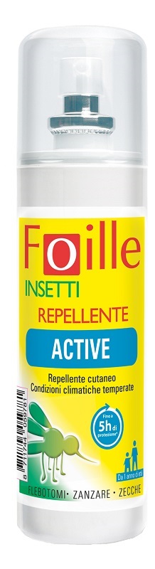 FOILLE INSETTI REPELLENTE ACTIVE 100 ML - Farmacia De Pasquale