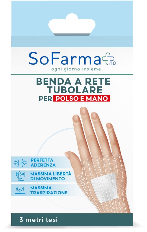 BENDA A RETE TUBOLARE SOFARMAPIU' PER POLSO E MANO 3 METRI TESI - Farmacia De Pasquale