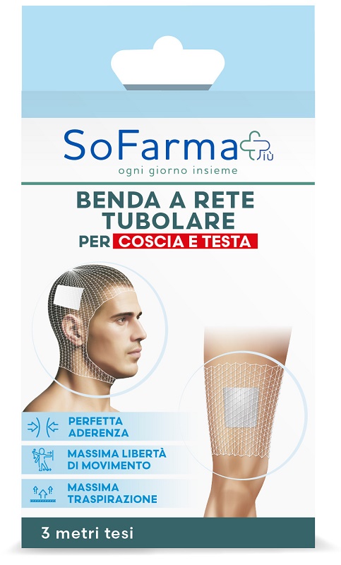 BENDA A RETE TUBOLARE SOFARMAPIU' PER COSCIA E TESTA 3 METRI TESI - Farmacia De Pasquale