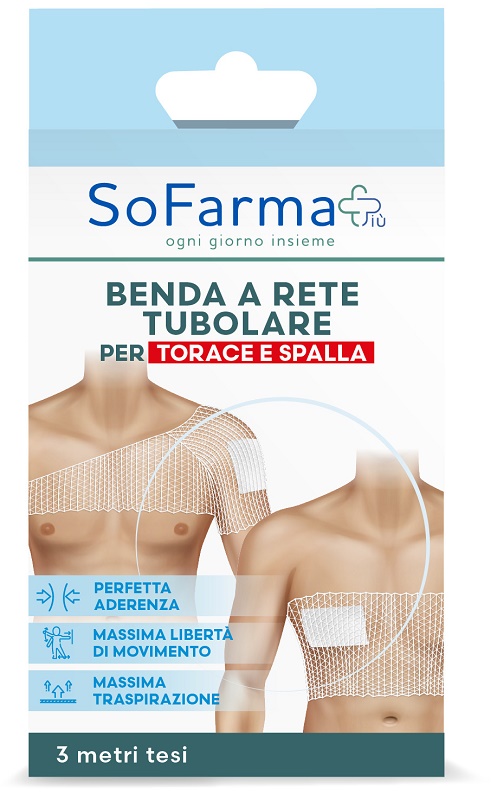 BENDA A RETE TUBOLARE SOFARMAPIU' PER TORACE E SPALLE 3 METRI TESI - Farmacia De Pasquale