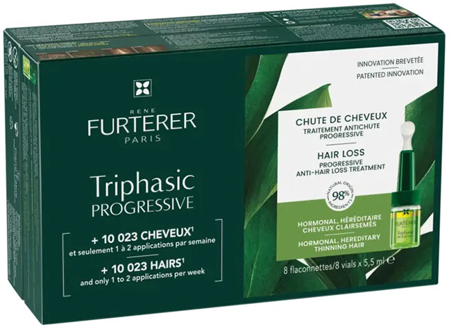 TRIPHASIC PROGRESSIVE GENTECH TRATTAMENTO ANTICADUTA LONGEVITA' E DENSITA' 8 FIALE DA 5,5 ML - Farmacia De Pasquale