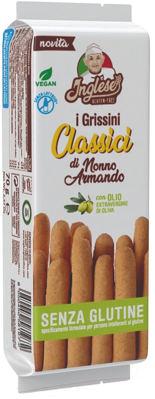 INGLESE GRISSINO LUNGO OLIO EXTRAVERGINE 70 G - Farmacia De Pasquale