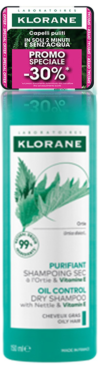 KLORANE SHAMPOO SECCO ORTICA 150 ML OFFERTA SPECIALE - Farmacia De Pasquale