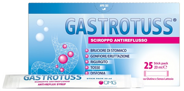 GASTROTUSS 25 STICK PACK DA 20 ML SCIROPPO ANTIREFLUSSO - Farmacia De Pasquale