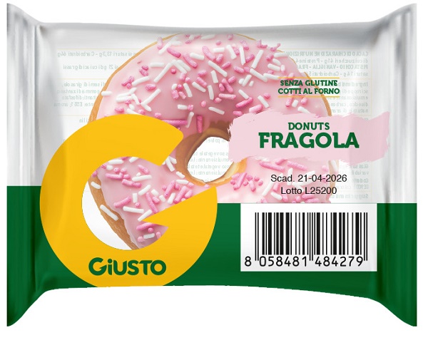 GIUSTO SENZA GLUTINE DONUTS FRAGOLA 35 G - Farmacia De Pasquale