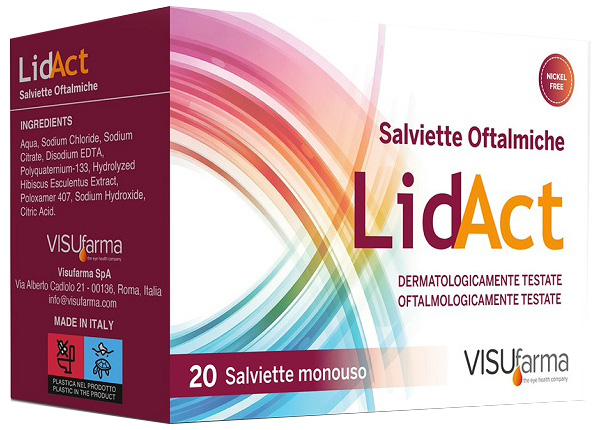 LIDACT SALVIETTE OFTALMICHE PERIOCULARI MONOUSO 20 PEZZI - Farmacia De Pasquale