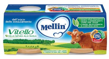 MELLIN OMOGENEIZZATO VITELLO 2 X 120 G - Farmacia De Pasquale
