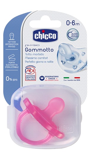 CHICCO GOMMOTTO IN SILICONE GIRL 0-6 MESI 1 PEZZO - Farmacia De Pasquale