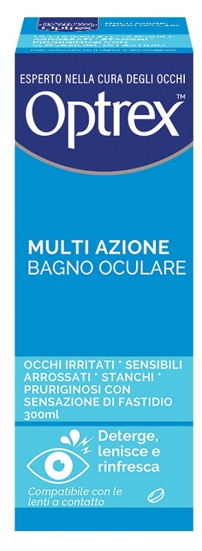 BAGNO OCULARE OPTREX MULTI AZIONE 300 ML + OCCHIERA FLESSIBILE - Farmacia De Pasquale