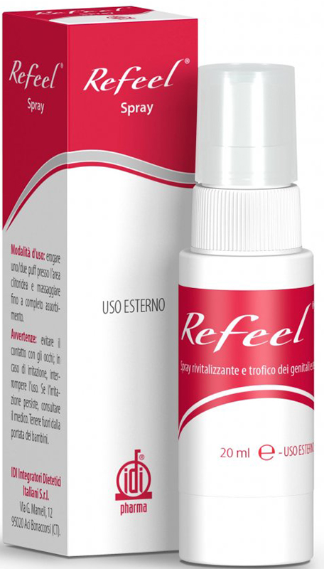 REFEEL SPRAY RIVITALIZZANTE E TROFICO DEI GENITALI ESTERNI FEMMINILI 20 ML - Farmacia De Pasquale
