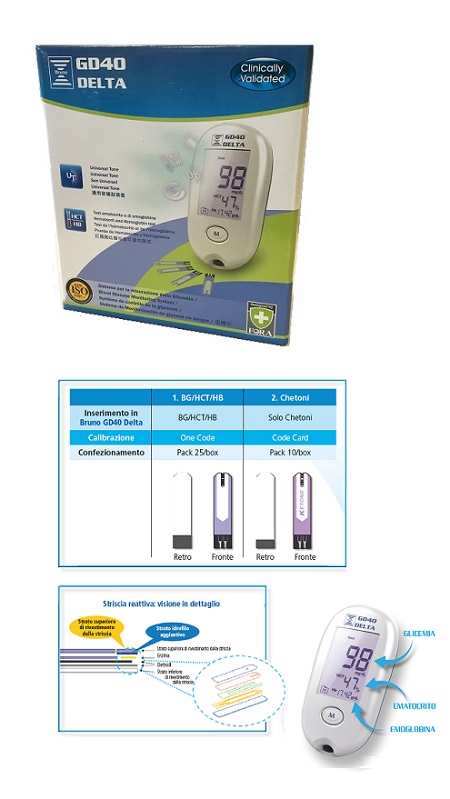 STRUMENTO PER MISURAZIONE GLICEMIA BRUNO GD40 DELTA - Farmacia De Pasquale