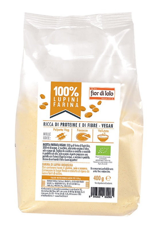 FIOR DI LOTO FARINA DI LUPINI BIO 400 G - Farmacia De Pasquale