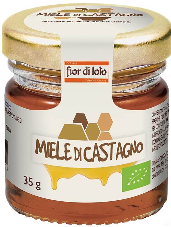 FIOR DI LOTO MINI MIELE DI CASTAGNO BIO 35 G - Farmacia De Pasquale