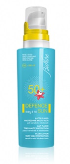 DEFENCE SUN 50+ BABY&KID LATTE FLUIDO PROTEZIONE MOLTO ALTA 125 ML - Farmacia De Pasquale