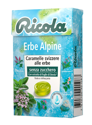 RICOLA ERBE ALPINE SENZA ZUCCHERO 50 G - Farmacia De Pasquale