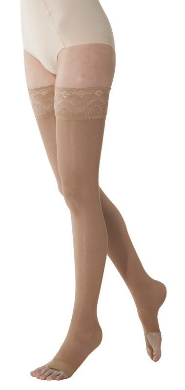 MARILYN 140 PUNTA APERTA CALZA AUTOREGGENTE CAMEL 3-ML - Farmacia De Pasquale