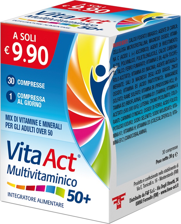 VITA ACT MULTIVITAMINICO 50+ 30 COMPRESSE - Farmacia De Pasquale
