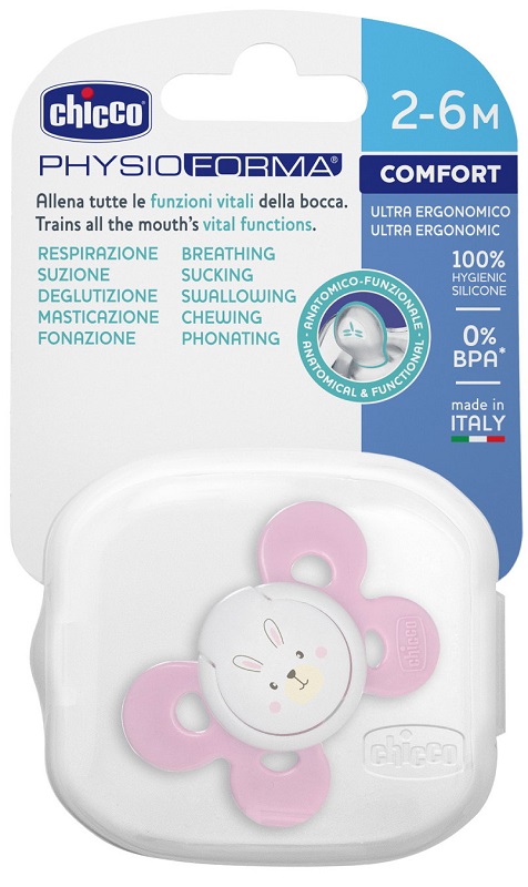 CHICCO SUCCHIETTO COMFORT GIRL IN SILICONE 2-6 MESI 1 PEZZO - Farmacia De Pasquale