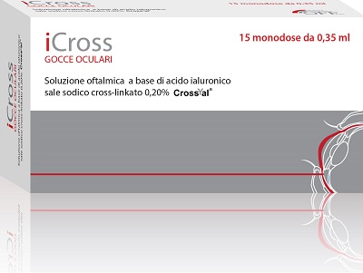 ICROSS SOLUZIONE OFTALMICA ACIDO IALURONICO CROSS-LINKATO 0,2% 15 MONODOSI DA 0,35 ML - Farmacia De Pasquale