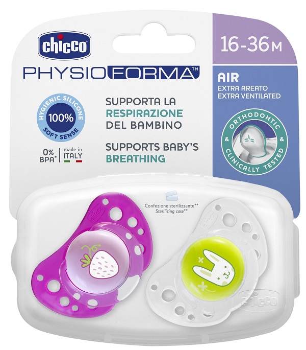 CHICCO SUCCHIETTO AIR GIRL IN SILICONE 16-36 MESI 2 PEZZI - Farmacia De Pasquale