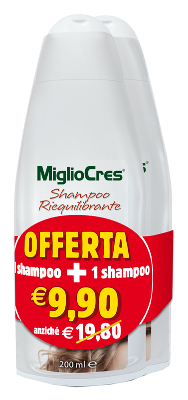 MIGLIOCRES SHAMPOO RIEQUILIBRANTE BIPACK 200 ML - Farmacia De Pasquale
