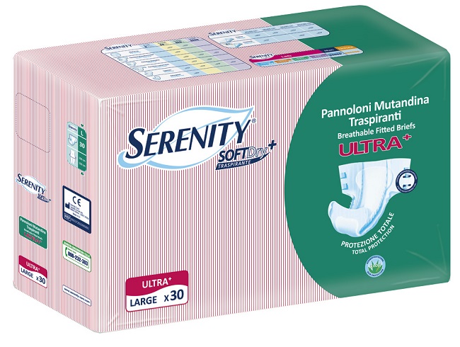PANNOLONE A MUTANDINA SERENITY FITTED ULTRA + ALOE L 30 PEZZI - Farmacia De Pasquale