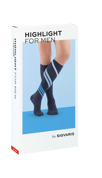 SIGVARIS HIGHLIGHT MEN GAMBALETTO LUNGO PUNTA CHIUSA ANTRACITE M - Farmacia De Pasquale
