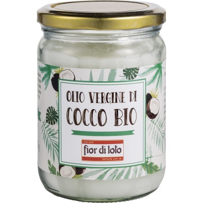 FIOR DI LOTO OLIO VERGINE DI COCCO BIO 450 ML - Farmacia De Pasquale