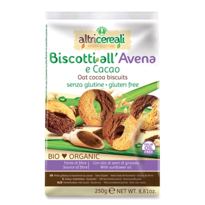 ALTRICEREALI BISCOTTI ALL' AVENA E CACAO 250 G - Farmacia De Pasquale