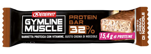 GYMLINE PROTEIN BAR 32% CREMA DI NOCCIOLE 30 PEZZI - Farmacia De Pasquale