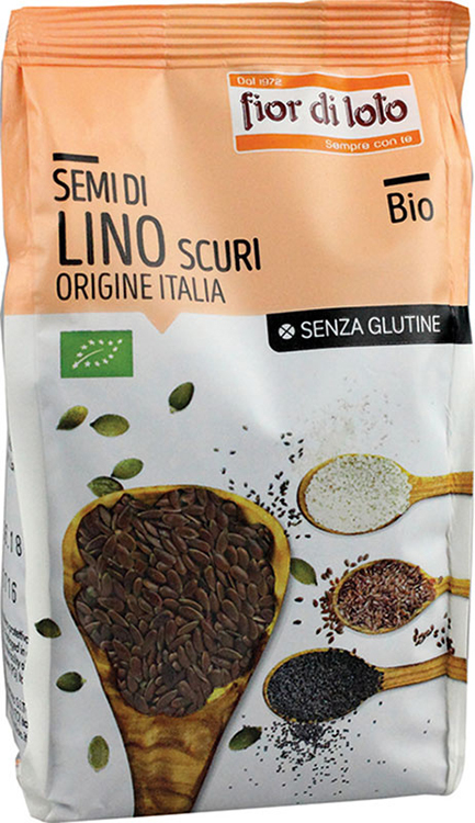 SEMI DI LINO SCURI ITALIA SENZA GLUTINE BIO 400 G - Farmacia De Pasquale