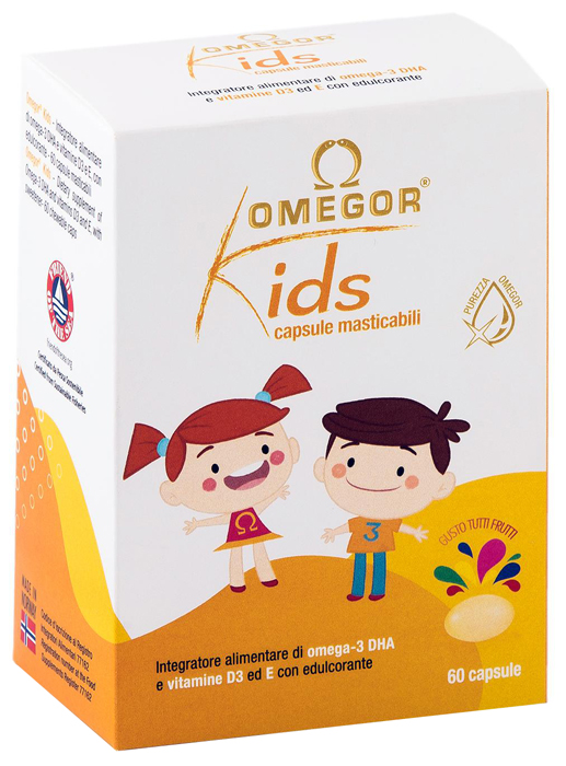 OMEGOR KIDS 60 CAPSULE MASTICABILI - Farmacia De Pasquale
