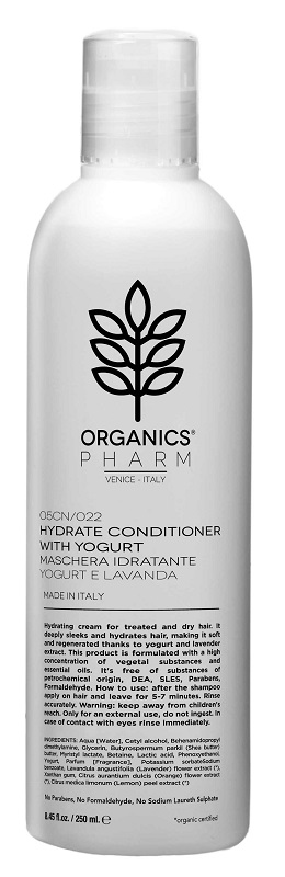 ORGANICS PHARMA HYDRATE CONDITIONER WITH YOGURT AND LAVENDER 250 ML - Farmacia De Pasquale
