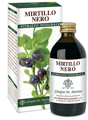 MIRTILLO NERO ESTRATTO INTEGRALE 200 ML - Farmacia De Pasquale