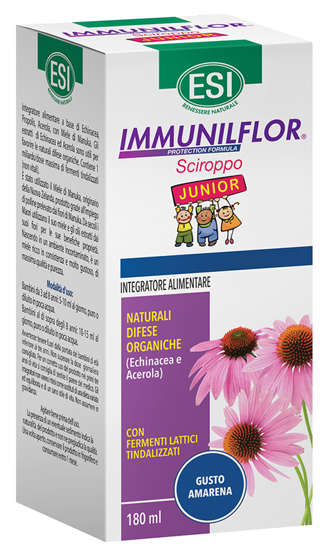 ESI IMMUNILFLOR SCIROPPO JUNIOR 180 ML - Farmacia De Pasquale