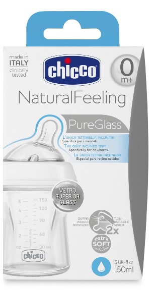CHICCO BIBERON NATURALFEELING VETRO 0M+ 150 ML - Farmacia De Pasquale