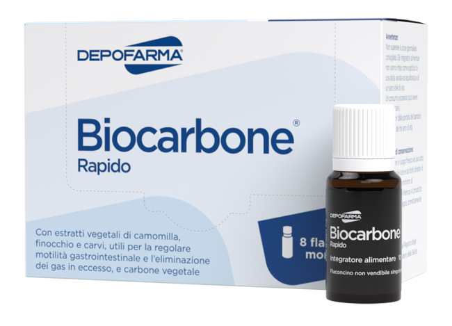 BIOCARBONE RAPIDO 8 FLACONCINI - Farmacia De Pasquale