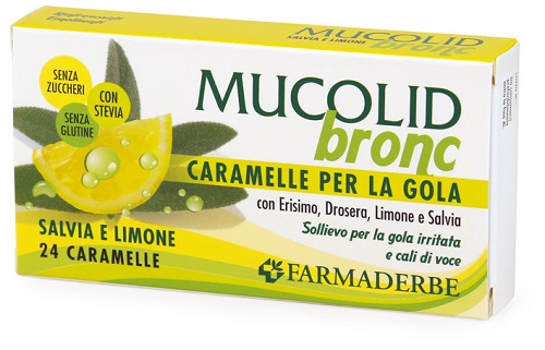 MUCOLID BRONC SALVIA & LIMONE 24 CARAMELLE - Farmacia De Pasquale