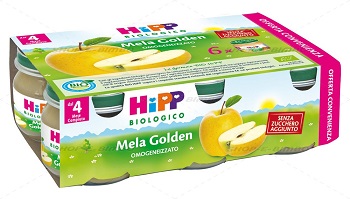 HIPP BIO OMOGENEIZZATO MELA GOLDEN 6X80 G - Farmacia De Pasquale