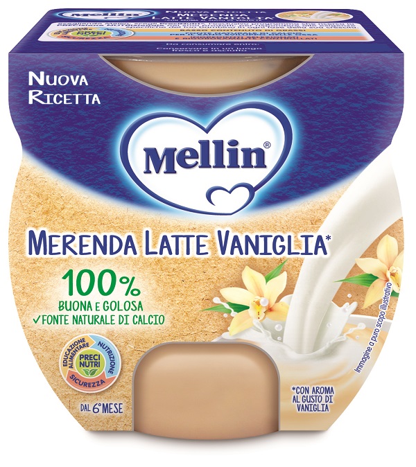 MELLIN MERENDA LATTE VANIGLIA 2 X 100 G - Farmacia De Pasquale