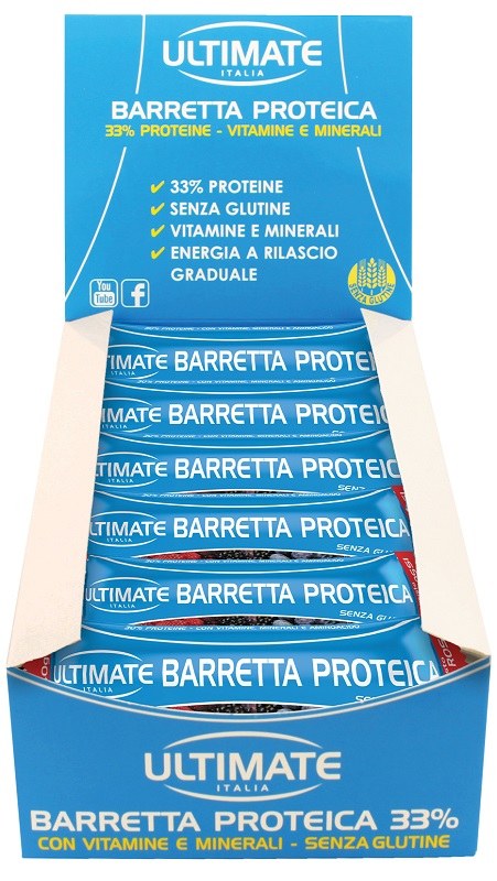 ULTIMATE BARRETTA PROTEICA FRUTTI ROSSI 24 PEZZI DA 40 G - Farmacia De Pasquale