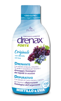 DRENAX FORTE ORIGINALE CON MIRTILLO E UVA 300 ML - Farmacia De Pasquale