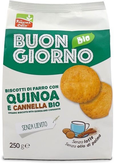BUONGIORNOBIO BISCOTTI CON QUINOA E CANNELLA SENZA LIEVITO - Farmacia De Pasquale