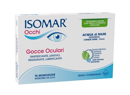 ISOMAR OCCHI GOCCE OCULARI ALL'ACIDO IALURONICO 0,20% 10 FLACONCINI - Farmacia De Pasquale